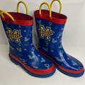Disney Shoes | Disney Mickey Mouse Rubber Rain Boots. Size 11 | Color: Blue/Red | Size: 11b