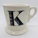 Anthropologie Dining | Anthropologie Monogram Initial Letter K Coffee Mug Tea Cup Mint Condition | Color: Black/White | Size: Os