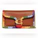 Coach Bags | Coach Pride Tabby Chain Clutch With Rainbow Crochet | Color: Brown/Yellow | Size: Os