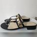 Jessica Simpson Shoes | Jessica Simpson Women's Movena Studded Sandal Heeled 7.5 | Color: Black/Gold | Size: 7.5