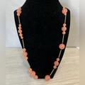 J. Crew Jewelry | J Crew Peach Glass Beaded Necklace | Color: Gold/Orange | Size: Os