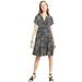 Anthropologie Dresses | Anthropologie Maeve Tiered Textured Short Sleeve Dress Black White Size Small | Color: Black/White | Size: S