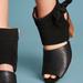Anthropologie Shoes | Anthropology Black Suede & Leather Bow Sandals Booties | Color: Black/Gold | Size: 8