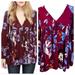 Free People Tops | Free People Bella Floral Print Tunic/Dress-Wine | Color: Blue/Purple | Size: Sp
