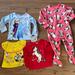Disney Pajamas | Disney & Holiday Time Toddler Girls Clothing Bundle Size 2t & 3t | Color: Blue/Red | Size: 2tg