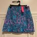 Lilly Pulitzer Skirts | Lilly Pulitzer Abbott Skort Bermuda Blue Pink And Blue Size 4 Nwt | Color: Blue/Pink | Size: 4