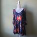 Free People Dresses | Free People All Eyes On You Blue Floral Baby Doll Mini Dress, Size 2 | Color: Blue/Pink | Size: 2