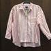 J. Crew Tops | J.Crew Button Down Striped Shirt High Low Hem. | Color: Red/White | Size: S