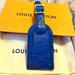 Louis Vuitton Bags | Louis Vuitton Authentic Leather Luggage Tag Mini Very Rare W/ Box & Dust | Color: Blue | Size: Os