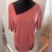 Nine West Tops | New Nine West Ribbed Mauve Jewel Side Ruched Sides Short Sleeve Tunic Size Xxl | Color: Pink | Size: Xxl
