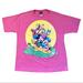 Disney Shirts | 90s Vintage Disney Mickey Unlimited By Brazos Pink T-Shirt Size Xl | Color: Pink/Yellow | Size: Xl