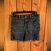 American Eagle Outfitters Shorts | American Eagle Jean Short Midi, Next Level Stretch, Frayed Hem, Size 4 | Color: Blue | Size: 4