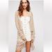 Free People Sweaters | Free People Harmony Crochet Cardi Size Extra Small | Color: Cream/Tan | Size: Xs