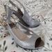 Nine West Shoes | Glittery Heels By Nine West. 8-1/2 Medium.Awesome Used Condition.Buckle Adjusts. | Color: Silver | Size: 81/2 Medium