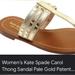 Kate Spade Shoes | Kate Spade Thong Sandals Sz 7m | Color: Gold | Size: 7