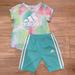 Adidas Matching Sets | Girls Adidas Size 6 Active Set | Color: Blue/Green | Size: 6g