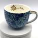 Lilly Pulitzer Dining | Lilly Pulitzer Xx Lilly Coffee Mug Tea Cup Blue Floral Cat Face Gold Tone Trim | Color: Blue/Green | Size: Os