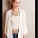 Anthropologie Sweaters | Anthropologie Dolan Textured Woven Dolman Sleeve Open Cardigan Sweater Xs/S | Color: Cream/Tan | Size: Xs