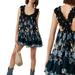 Free People Dresses | Free People Intimatley Wild Daisy Slip Sleep Dress M Vintage Floral Boho Fp | Color: Black/Blue | Size: M