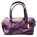 Coach Bags | Coach Saffiano Leather Mini Satchel Crossbody Bag | Color: Purple | Size: Os