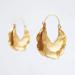 Anthropologie Jewelry | 2/$35 Gold Plated Double Fanned Crescent Hoop Earrings | Color: Gold | Size: Os