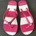 Ralph Lauren Shoes | Lauren Ralph Lauren Shawna Flip-Flop Sandals | Color: Pink/White | Size: 9/10