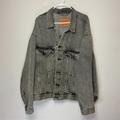 Levi's Jackets & Coats | Levis Men Xl Denim Trucker Jacket Stained Distressed Charcoal Wash Long Sleeve | Color: Black/Gray | Size: Xl