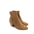 Anthropologie Shoes | Anthropologie Suede Leather Tan Zip Up Western Boots | Color: Tan | Size: 8