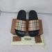 Burberry Shoes | Burberry Furley Pool Slip On Womens Slides Sandal | Color: Brown/Tan | Size: 12