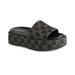 Gucci Shoes | Gucci Angelina Gg Supreme Denim Slide Sandals | Color: Black/Cream | Size: 7.5