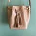 J. Crew Bags | J.Crew Mini Leather Bucket Bag Drawstring Tassel Crossbody | Color: Tan | Size: Os