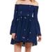 Free People Dresses | Free People Blue Counting Daisies Off The Shoulder Dress Size S | Color: Blue/Purple | Size: S