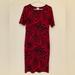 Lularoe Dresses | Lularoe Julia Dress Red/Black Tribal Print, Size S. | Color: Black/Red | Size: S