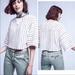 Anthropologie Tops | Anthropologie | Dolan Stripe Cotton Crop Top M | Color: Blue/White | Size: M