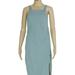 Free People Dresses | Free People Textured Striped Midi Dress Sleeveless Endless Summer Xs | Color: Blue | Size: Xs