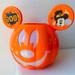 Disney Holiday | Disney Store Mickey Mouse Glow In The Dark Pumpkin Head Jol Candy Bowl Decor | Color: Black/Orange | Size: Os