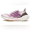Adidas Shoes | Adidas Ultraboost 21 Shoes Size 8 Purple Adidas Running Sneakers | Color: Purple/White | Size: 8