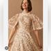 Anthropologie Dresses | Bhldn Needle & Thread Gold Sequin Ribbon Ballerina Dress | Color: Cream/Gold | Size: 0