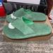 Urban Outfitters Shoes | Brand New Urban Outfitters Suede Thong Sandals Size 10 | Color: Green | Size: 10