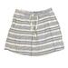 J. Crew Skirts | J.Crew Boardwalk A-Line Mini Skirt Linen Striped Tie Waist Side Pockets Women 8 | Color: Blue/White | Size: 8