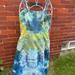 Free People Dresses | Free People Sundress, Tie Dyed Cotton In Shades Of Blue, Green And Yellow | Color: Blue/Green | Size: 4