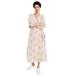 Madewell Dresses | Madewell Linen Blend Ruffle Cuff Wrap Dress In Dutch Dandelions | Color: Pink/Yellow | Size: M