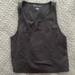 American Eagle Outfitters Tops | American Eagle Ribbed Crop Tank | Color: Gray | Size: L