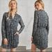 Anthropologie Dresses | Anthropologie Camo Mini Dress Shirtdress Button Front Size Xsp Nwt | Color: Gray/Green | Size: Xsp