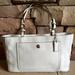 Coach Bags | Coach Chelsea Ivory Pebbled Leather Tote Handbag | Color: White | Size: 13-15 X 8 X 3