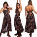 Free People Dresses | Free People Floral Midi Dress Black Brown Java Combo Perfect Sundress Nwot $148 | Color: Black/Brown | Size: Xs