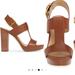 Michael Kors Shoes | 6.5 Michael Kors Becker Block Heel Platform Sandal | Color: Brown | Size: 6.5