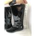 Burberry Shoes | Auth Burberry Black Patent Leather Mid Calf Boots, Flats Sz 36 1/2 Itcalcla105se | Color: Black | Size: 36