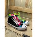 Converse Shoes | Converse Neon Rare Double Lace Mens Us4 Womens Us6 Black Green Pink Vietnam | Color: Green/Pink | Size: 4