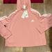 Adidas Tops | Adidas Women’s Crop Top Hoodie New Tags $45 | Color: Pink | Size: L